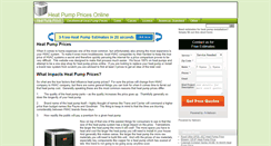 Desktop Screenshot of heatpumppricesonline.net